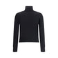 Ami Paris Black Merino Wool Turtleneck
