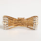 Dolce & Gabbana Gold Brass Glas Crystal Faux Pearl Embellished Brooch