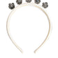 Dolce & Gabbana White Satin Palladium Silver Floral Crown Tiara Headband