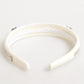 Dolce & Gabbana White Satin Palladium Silver Floral Crown Tiara Headband