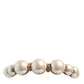Dolce & Gabbana Gold Pearl Crystal Embellished Tiara Hair Accessory Headband