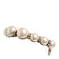 Dolce & Gabbana Gold Pearl Crystal Embellished Tiara Hair Accessory Headband