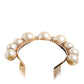 Dolce & Gabbana Gold Pearl Crystal Embellished Tiara Hair Accessory Headband