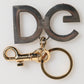 Dolce & Gabbana Multicolor Crystal DG Logo Gold Keychain Charm Keyring