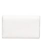 Dolce & Gabbana White Leather Card Case Holder Wallet Gold Logo Plate  Key Holder