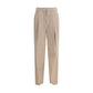 Fabiana Filippi Beige Fleece Wool Dress Pants
