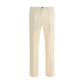 Germano Cream Cotton Casual Pants