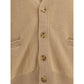 Laneus Beige Merino Wool Cardigan