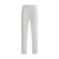 Brunello Cucinelli White Cotton Casual Pants