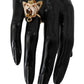 Dolce & Gabbana Gold Brass Resin Beige Dog Pet Accessory Ring