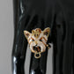 Dolce & Gabbana Gold Brass Resin Beige Dog Pet Accessory Ring