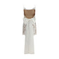 Self-Portrait Short satin Dress with lace bow