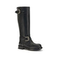 Dolce & Gabbana Black Calf Leather Bos Taurus Lace-Up Boots