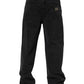Dolce & Gabbana Black Denim Wide Leg Relaxed Fit Pants Jeans