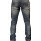 Dolce & Gabbana Blue Distressed Denim Slim Fit Pants Jeans