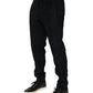 Dolce & Gabbana Black Cotton Logo Men Jogger Sweatpants Pants