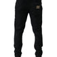 Dolce & Gabbana Black Cotton Logo Men Jogger Sweatpants Pants