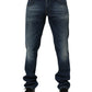 Dolce & Gabbana Dark Blue Washed Cotton Skinny Men Denim Jeans