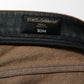 Dolce & Gabbana Dark Brown Tattered Cotton Skinny Denim Jeans