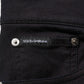Dolce & Gabbana Black Cotton Blend Skinny Men Trouser Pants