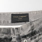 Dolce & Gabbana Black Grey Graphic Print Denim Pants Jeans