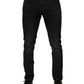 Dolce & Gabbana Black Slim Fit Stretch Men Denim Pants Jeans