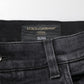 Dolce & Gabbana Black Slim Fit Stretch Men Denim Pants Jeans
