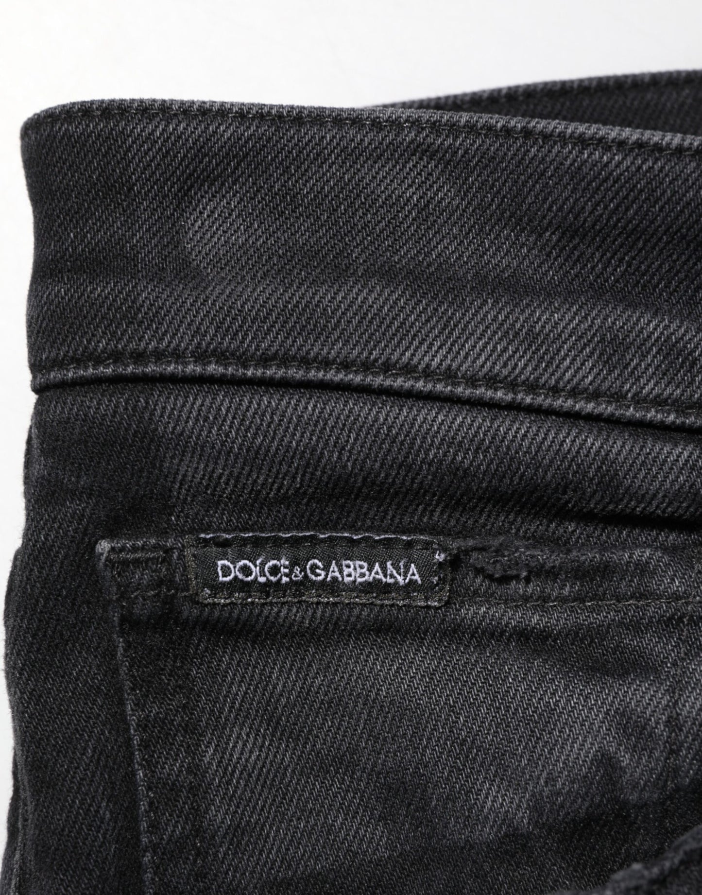 Dolce & Gabbana Black Slim Fit Stretch Men Denim Pants Jeans