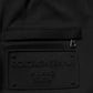 Dolce & Gabbana Black Cotton Drawstring Logo Sweatpants Pants