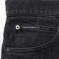 Dolce & Gabbana Black Cotton Logo Men Mid Waist Denim Jeans