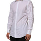 Dolce & Gabbana White Crown Collared GOLD Formal Dress  Shirt