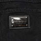 Dolce & Gabbana Black Cotton Regular Denim Men Trouser Jeans