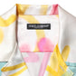 Dolce & Gabbana White Silk Hawaiian Graffiti Print Men Casual Shirt