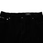 Dolce & Gabbana Black Cotton Slim Fit Denim Trouser Jeans