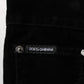 Dolce & Gabbana Black Cotton Slim Fit Denim Trouser Jeans