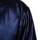 Dolce & Gabbana Blue Oversize Silk Satin Long Sleeves Shirt
