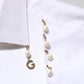 Dolce & Gabbana White Cotton DG Logo Pearl GOLD Formal Shirt
