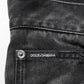 Dolce & Gabbana Black Marbled Effect Straight Men Denim Jeans