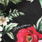 Dolce & Gabbana Black Floral Cotton Dress Formal Trouser Pants