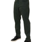Dolce & Gabbana Dark Green Cotton Stretch Loose Denim Jeans