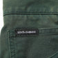 Dolce & Gabbana Dark Green Cotton Stretch Loose Denim Jeans