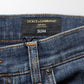 Dolce & Gabbana Blue Rabbit Embroidery Slim Men Denim Jeans