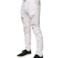 Dolce & Gabbana White Distressed Ripped Denim Trouser Jeans