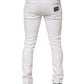 Dolce & Gabbana White Distressed Ripped Denim Trouser Jeans