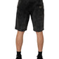 Dolce & Gabbana Black Cotton Mid Waist Denim Men Bermuda Short