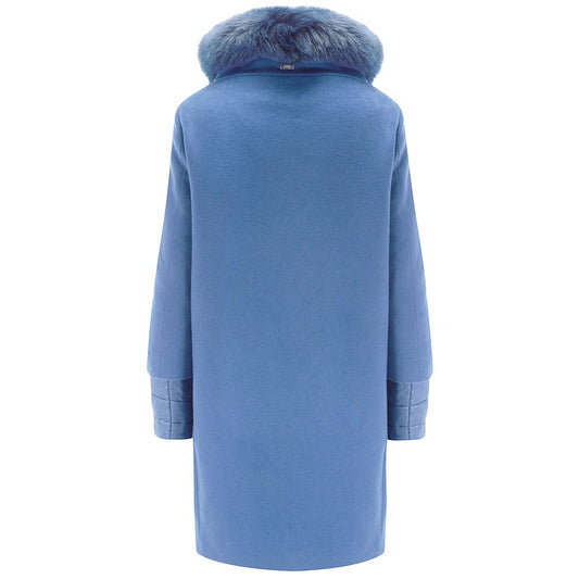 Herno Blue Cashmere Women Coat