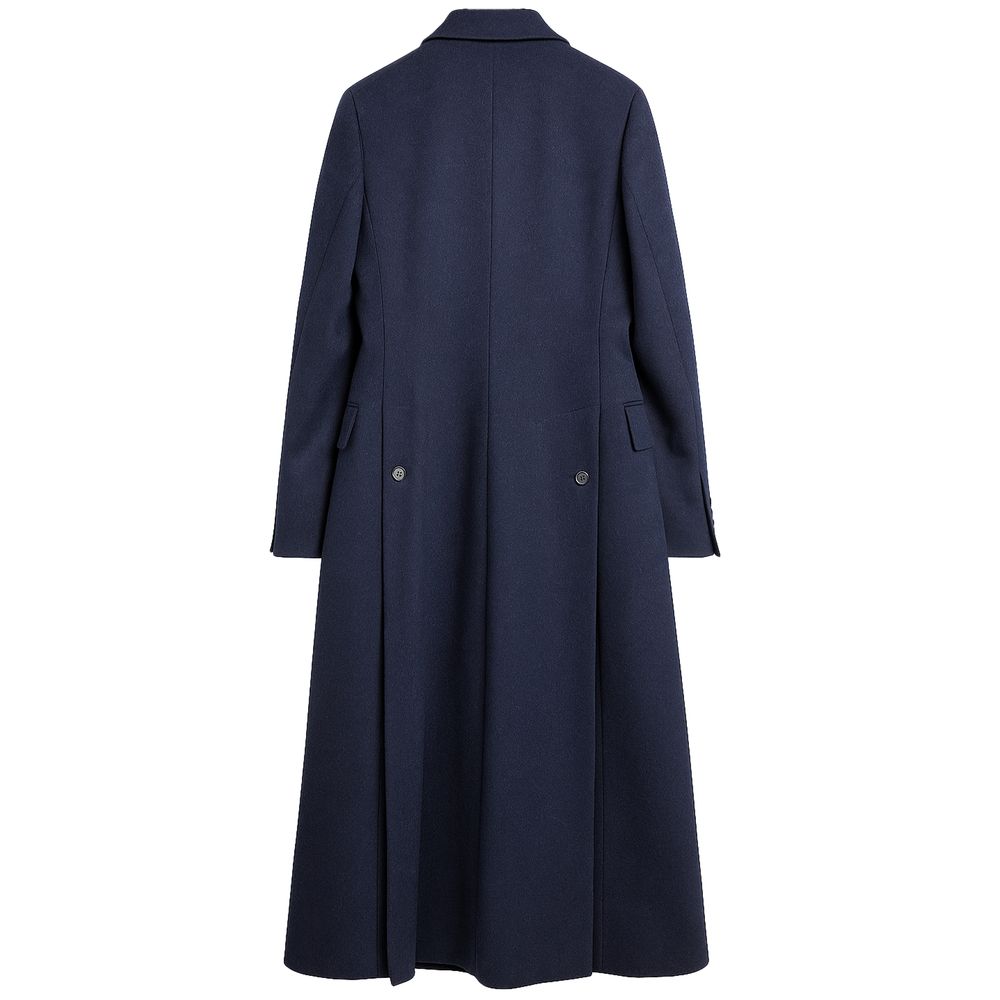 Made in Italy Blue Wool Women Coat