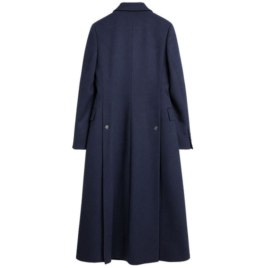 Made in Italy Blue Wool Women Coat