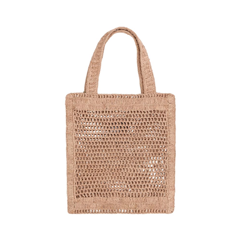 Chloé Brown Raffia Shoulder Bag