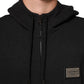Dolce & Gabbana Black Logo FullZip Hooded Sweatshirt Sweater